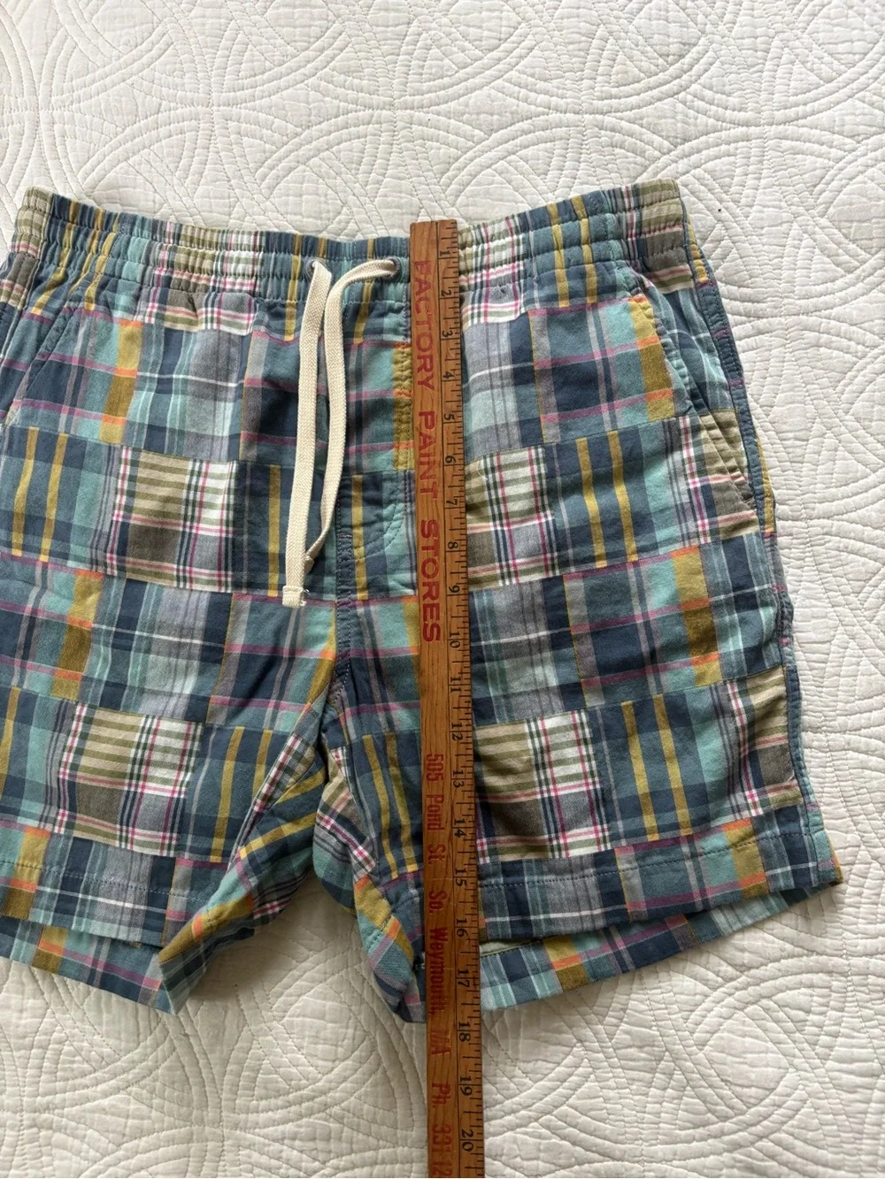 J. Crew Madras 5” Dock Shorts Medium